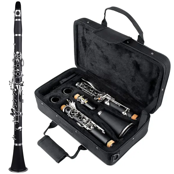 Clarinet DEPOX , Musical Virtue, 17 clape, 67 cm, negru, geanta inclusa