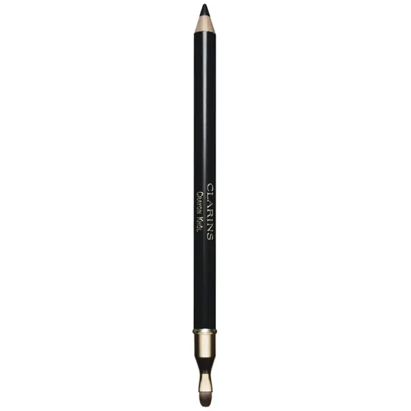 Clarins Crayon Khôl eyeliner cu ascutitoare pentru un machiaj fumuriu 01 Carbon Black 1.05 g