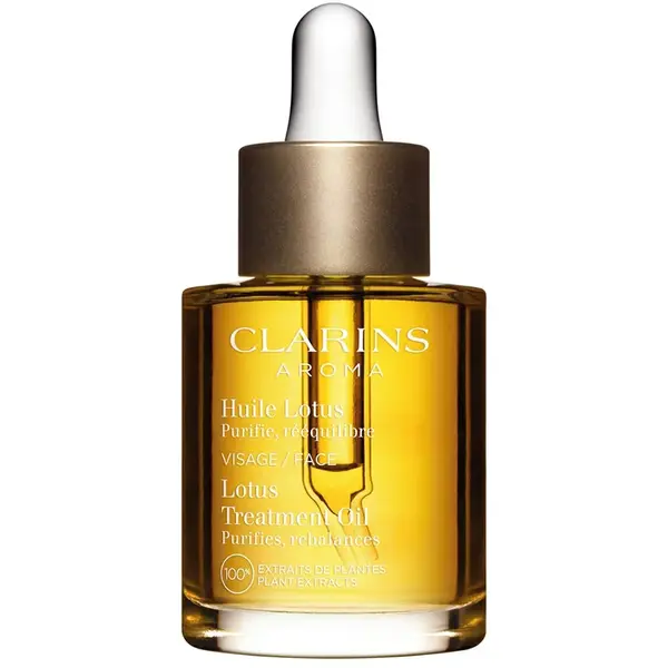 Clarins Lotus Treatment Oil ulei de regenerare cu efect de netezire ziua și noaptea 30 ml