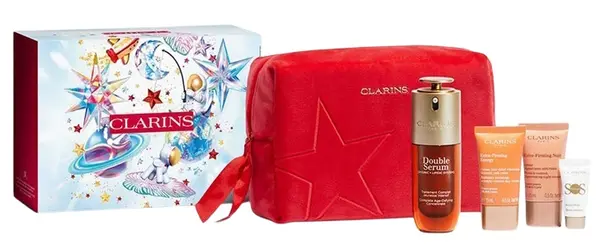Clarins Set cadou, 4 piese + Geantă de toaletă