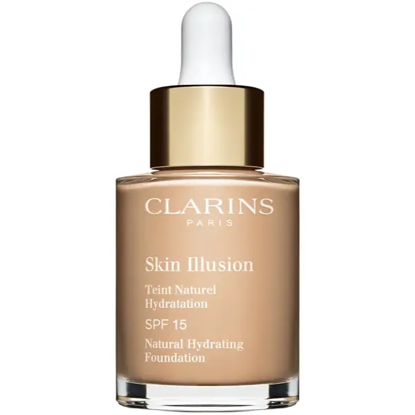 Clarins Skin Illusion Natural Hydrating Foundation makeup radiant cu hidratare SPF 15 culoare 108.3N Organza 30 ml