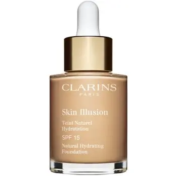 Clarins Skin Illusion Natural Hydrating Foundation makeup radiant cu hidratare SPF 15