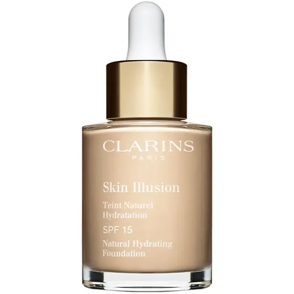 Clarins Skin Illusion Natural Hydrating Foundation makeup radiant cu hidratare SPF 15 culoare 103N Ivory 30 ml