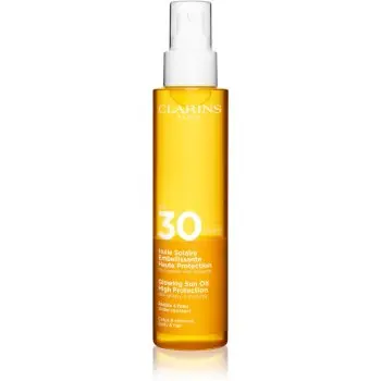 Clarins Sun Care Glowing Oil ulei uscat pentru par si corp SPF 30