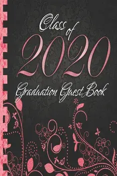 Class of 2020: Graduation Guest Book I Elegant Black and Red Binding I Portrait Format I Well Wishes, Memories & Keepsake with Gift L, Paperback/Alternative Graduation-Guestbooks