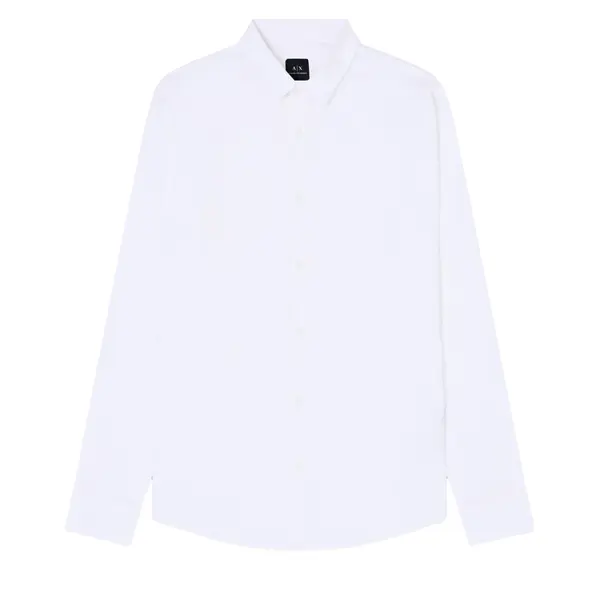Classic slim fit stretch poplin shirt white S