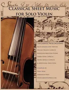 Classical Sheet Music for Solo Violin, Paperback/Emily Rose