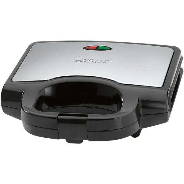 CLATRONIC Prajitor de sandvisuri Clatronic St 3778, placi triunghiulare, 750 W, Negru/inox