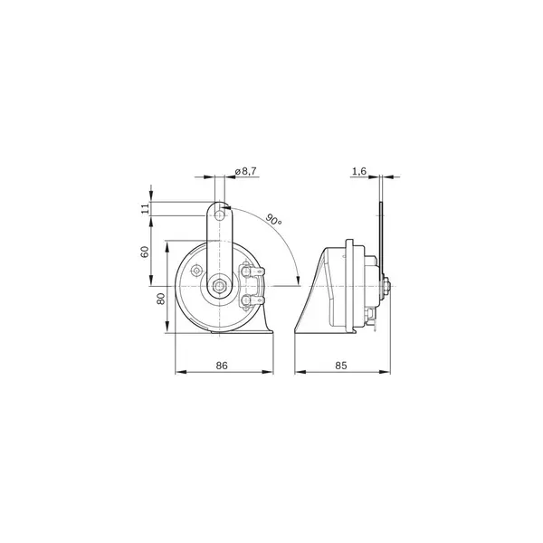 Claxon BOSCH 9 320 335 007