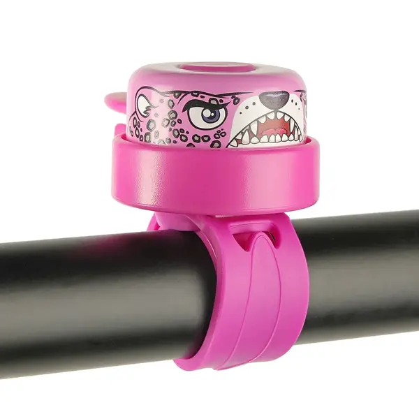 Claxon clopotel pentru bicicleta copii, Pink Leopard