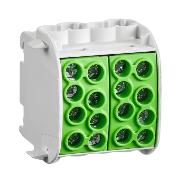 Clema derivatie izolata PE, Cu-Al, 1 pol, 35mmp, 4 intrari 4 iesiri, galben-verde, SCHRACK IKA26232-X-3