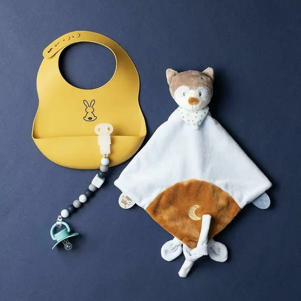 Clema pentru suzeta Nattou cu margele 30x7x18 cm albastru