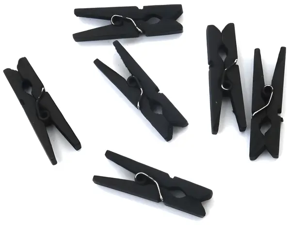 Cleme din lemn Em Art - negre, 4 x 30 mm, 20 bucăți