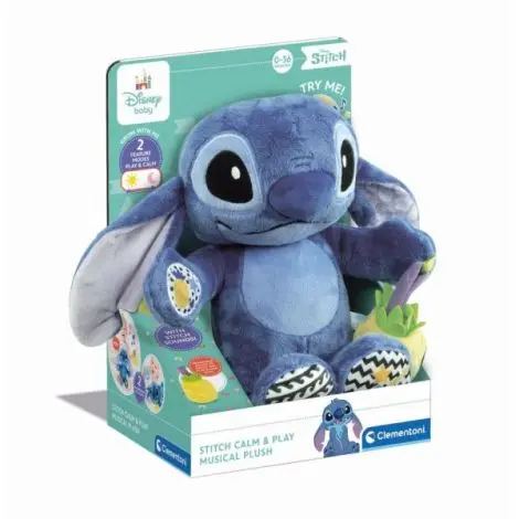 Clementoni - Jucarie educationala plus muzical Stitch ce contribuie la dezvoltarea multisenzoriala
