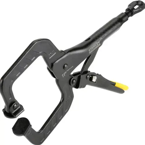 Cleste cu blocare Stanley FMHT0-74892, menghina pivotanta tip C, 280mm, anti-alunecare (Negru)