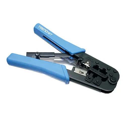 Clește de sertizare RJ45/RJ11/RJ12 cu tăiere și dezizolare, TRENDnet TC-CT68