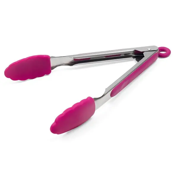 Cleste din otel si silicon,fucsia,27 cm