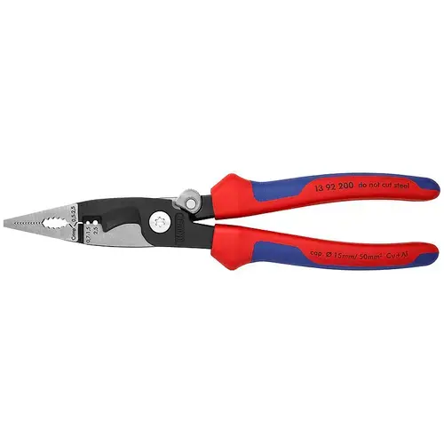 Cleste electrician cu 6 functii, mecanism de blocare, KNIPEX, 200 mm