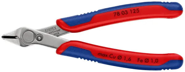 Cleste sfic electronisti Knipex Super Knips ESD cu tais fara tesire cap slefuit si maner multicomponent 125 mmKnips®