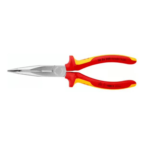 Cleste VDE cu varf semirotund indoit si tais lateral Knipex 26 26 200