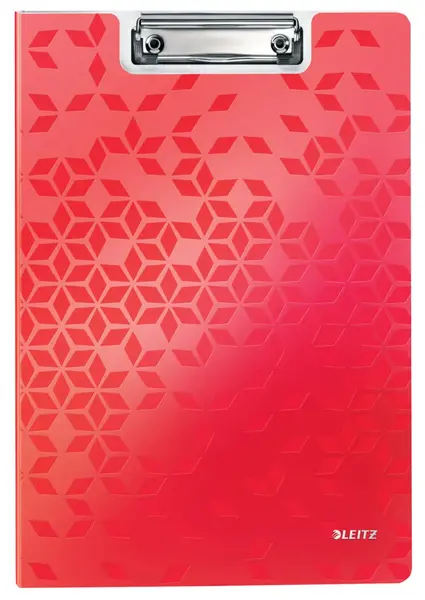 Clipboard Leitz WOW, dublu, polyfoam, A4, 100 coli, rosu Clipboard Leitz WOW, dublu, polyfoam, A4, 100 coli, rosu