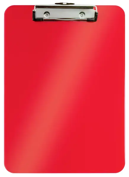 Clipboard Leitz WOW, simplu, PS, A4, 100 coli, rosu Clipboard Leitz WOW, simplu, PS, A4, 100 coli, rosu