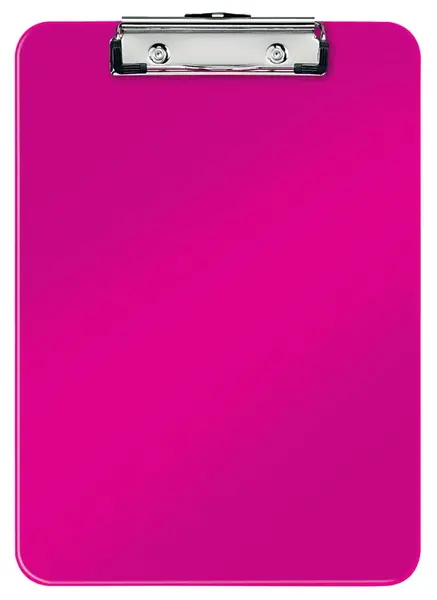 Clipboard simplu A4 polistiren Leitz WOW roz metalizat