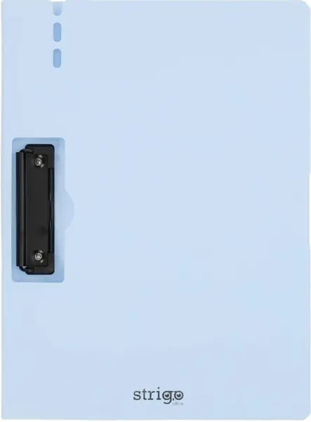 Clipboard Strigo Vertical A4 cu Clip Metalic si Suport Stilou, Albastru Deschis