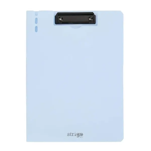 Clipboard Strigo Vertical A4 cu Suport Stilou, Albastru Deschis