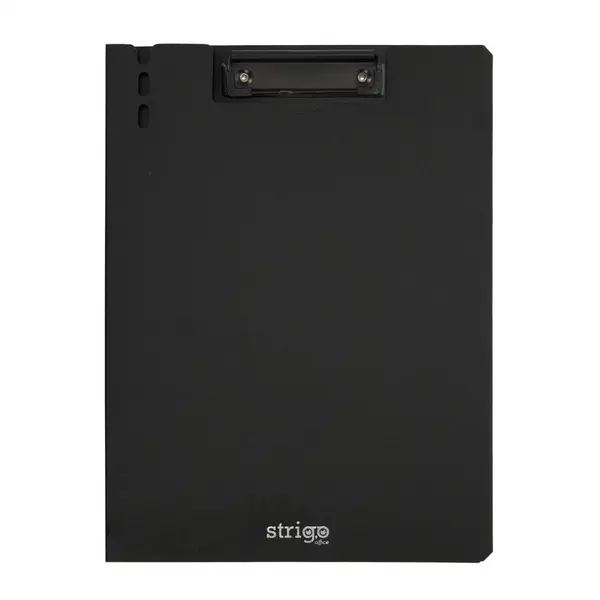 Clipboard Strigo Vertical A4 cu Suport Stilou, Negru