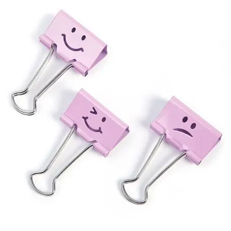 Clipsuri metalice 19 mm 20 buc Rapesco, roz