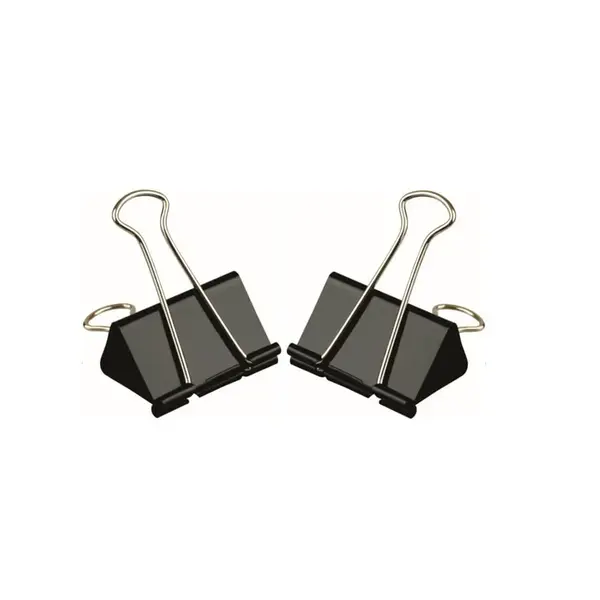 Clipsuri metalice 19 mm negru 12 buc Clipsuri metalice 19 mm negru 12 buc
