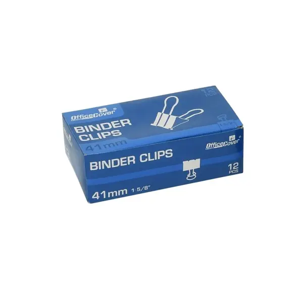Clipsuri metalice Office Cover RM41, 41 mm, negre, cutie 12 bucati