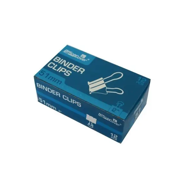 Clipsuri metalice Office Cover RM51, 51 mm, negre, cutie 12 bucati