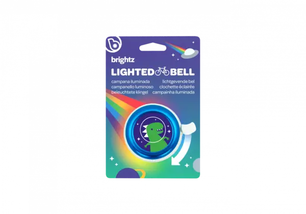 Clopotel cu lumini LED multicolore pentru bicicleta, albastru