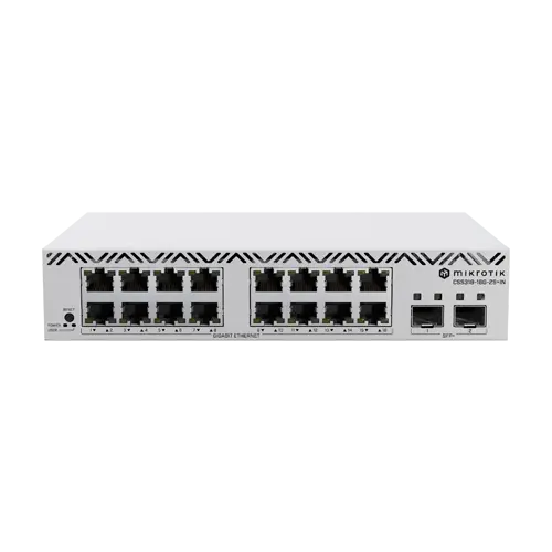 Cloud Smart Switch, 16 x Gigabit, 2 x SFP+ 10Gbps, 1U - Mikrotik CSS318-16G-2S+IN