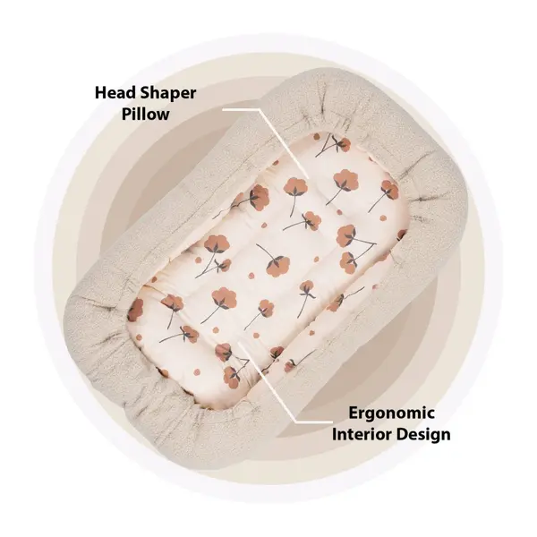 Co-sleeper anti-reflux Teddy Cream SeviBebe