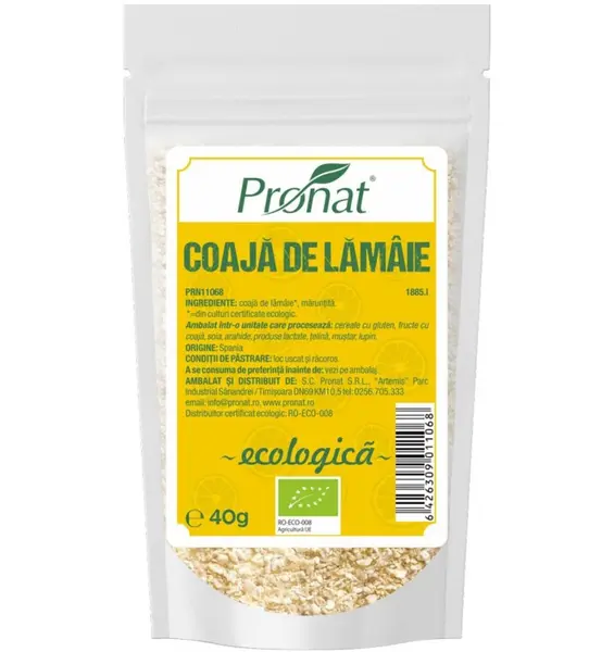 Coaja de lamaie bio, maruntita, 40 g