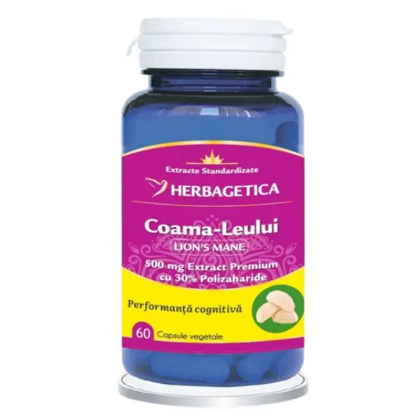 Coama Leului, Herbagetica | 60 capsule vegetale