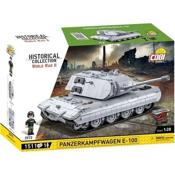 Cobi Klocki Set de constructie, Cobi, II WW Panzerkampfwagen E-100, 1511 piese