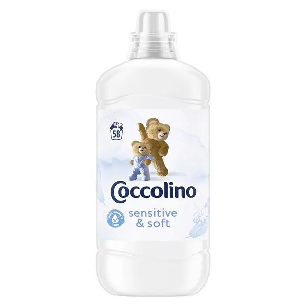 Coccolino Balsam de rufe, 1.45 L, 58 spalari, Sensitive Soft