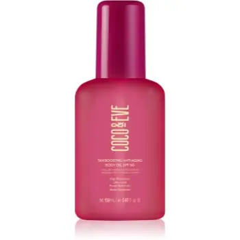 Coco & Eve Sunny Honey Tan Boosting Anti-Aging Body Oil SPF 50 ulei protector pentru accelerarea bronzului piele anti-imbatranire