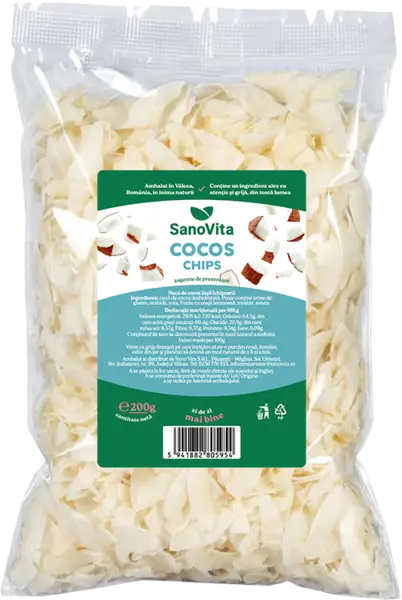 Cocos chips, 200g, SanoVita