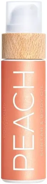 Cocosolis Suntan & Body Ulei organic pentru bronzare rapidă Peach, 100 ml