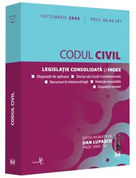 Codul civil. Septembrie 2022/Dan Lupascu
