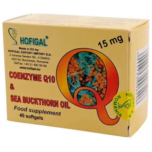 CoenzQ10 15mg+ulei catina 40cps(Hofigal)