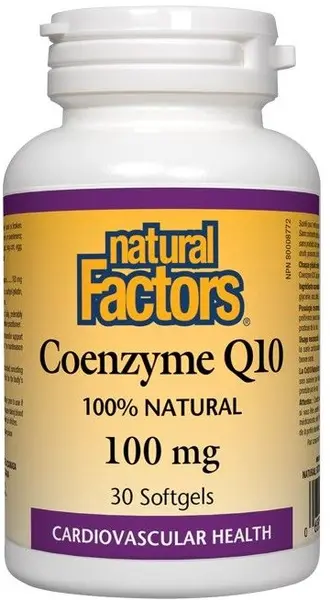 Coenzyme Q10, 100 mg, 30 capsule gelatinoase moi, Natural Factors