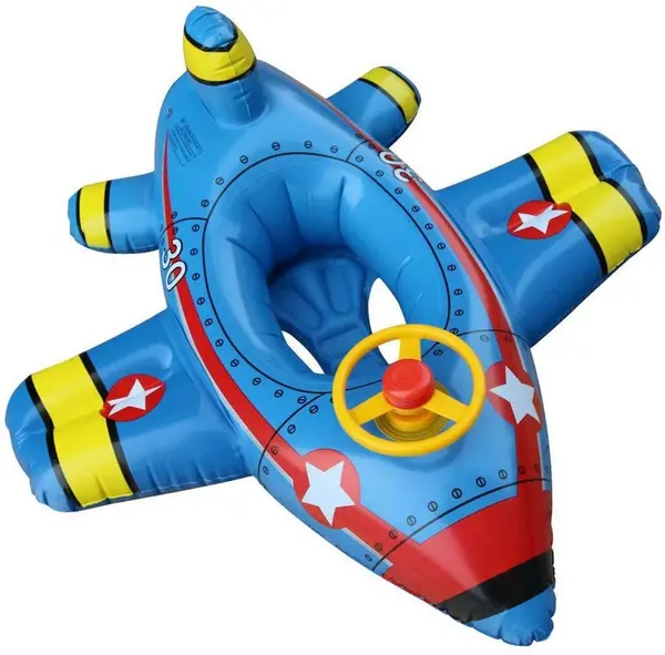 Colac gonflabil pentru copii cu volan si spatar - model avion