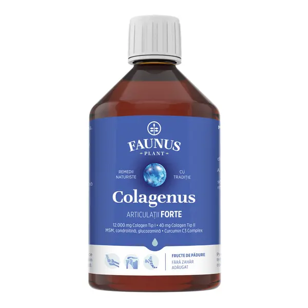 Colagen hidrolizat pentru articulatii Colagenus Articulatii Forte, 500ml, Faunus Plant