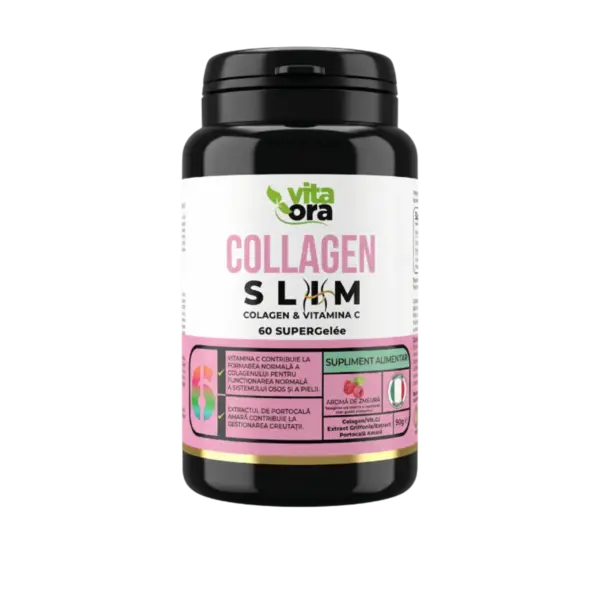 Colagen & Vitamina C pentru piele și metabolism rapid, greutate sub control și piele radiantă - Tehnologie SuperGelée Vita Ora 1 Cutie